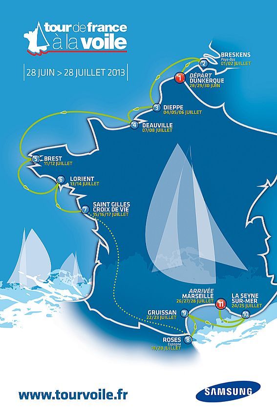 The Tour à Voile 2013. Track