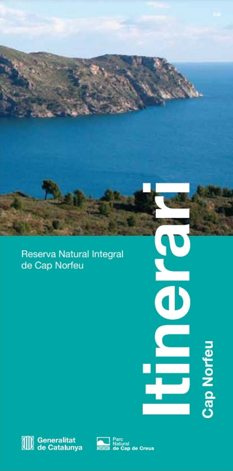 Fold-out leaflet of the Cap Norfeu itinerary